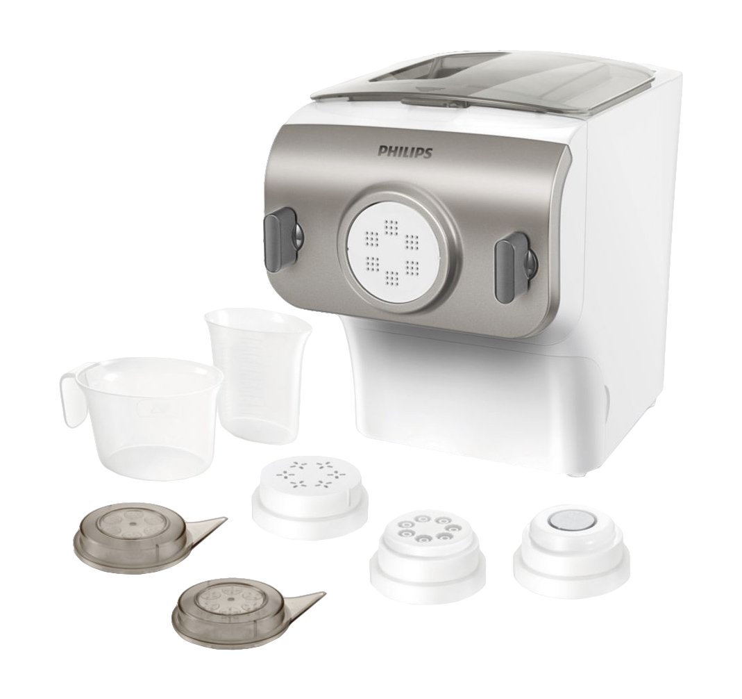 You are currently viewing Philips Pasta and Noodle Maker with 4 Interchangeable Pasta Shape Plates – HR2357/05
