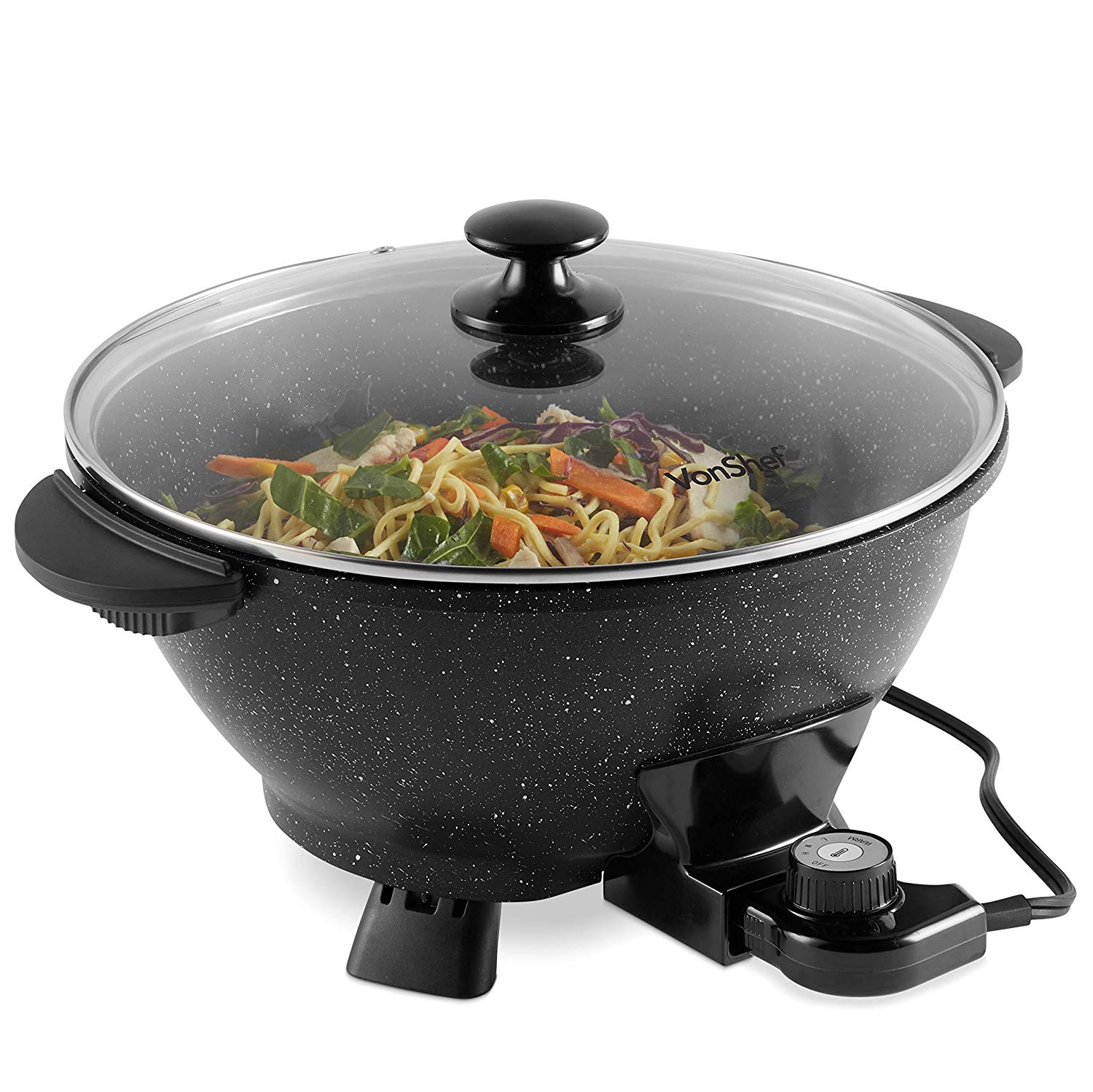 Read more about the article VonShef Electric Wok with Lid 4Qt Adjustable Temperature Control Non-Stick